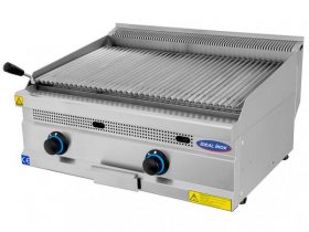 Oferta, National, Gratar profesional cu roca vulcanica, Ideal Inox, 80 cm, butelie, Linia 630