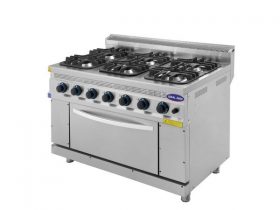 Oferta, National, Aragaz profesional 6 arzatoare si cuptor, Ideal Inox, butelie, Linia 700
