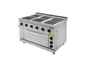 Oferta, National, Masina de gatit 6 plite si cuptor, electrica, CLR.TC.9KE120, Ideal Inox