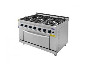 Oferta, National, Masina de gatit 6 arzatoare si cuptor, Ideal Inox, Linia 930