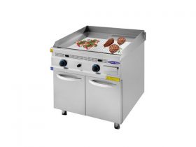 Oferta, National, Gratar profesional pe gaz cu placa neteda si striata, Ideal Inox, Linia 930