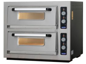 Oferta, National, Cuptor profesional pizza 4+4 x 30 cm, Ideal Inox, doua camera