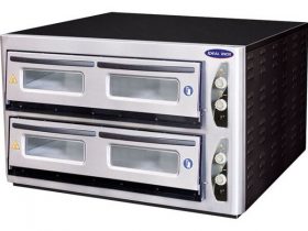 Oferta, National, Cuptor profesional pizza 9 +9 x 30 cm, Ideal Inox, doua camere coacere