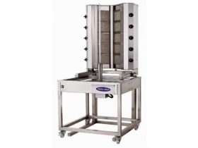 Oferta, National, Aparat kebab, aparat gyros 10 (5+5) arzatoare si suport, Ideal Inox, CLR.KLG225-VA