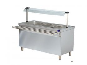 Oferta, National, Bain Marie linie autoservire, Ideal Inox, 4 GN 1/1
