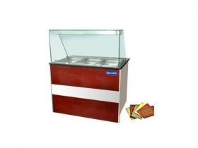 Oferta, National, Bain Marie linie autoservire, Ideal Inox, 3 GN 1/1, lemn