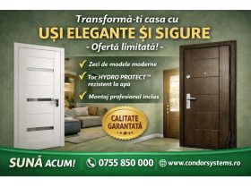 Oferta, Bacau, Solutii complete de usi pentru proiecte mari