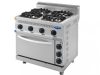 Aragaz profesional 4 ochiuri la butelie si cuptor electric, Ideal Inox, Linia 700